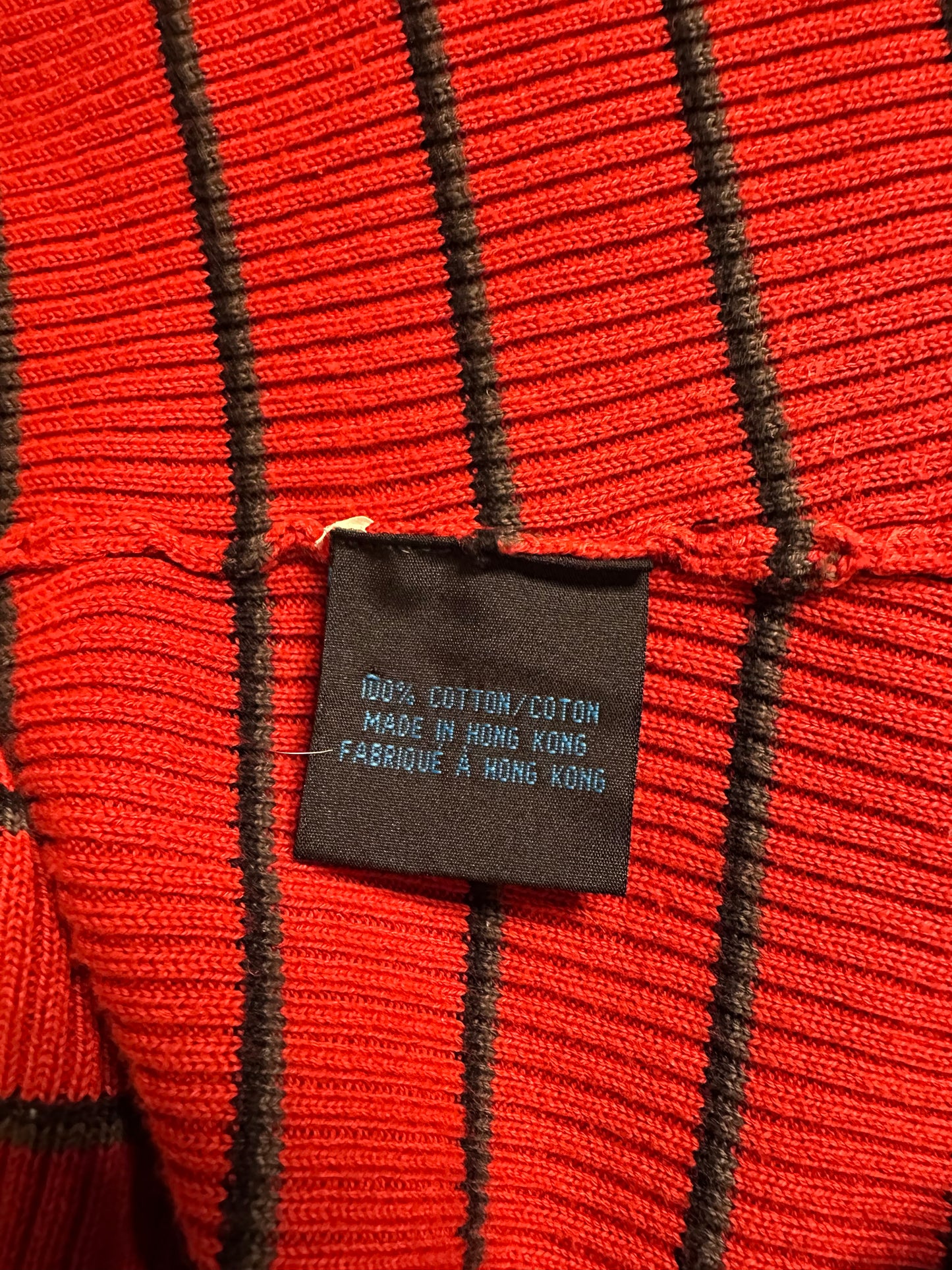 Vintage Style Red striped turtleneck