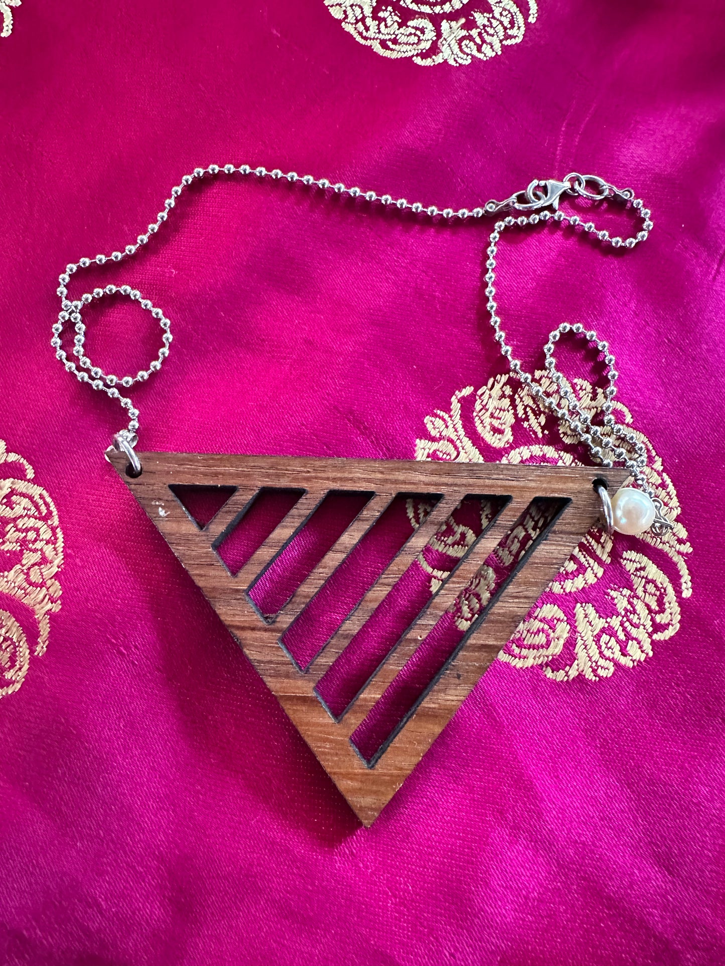 Wooden Pearl Necklace