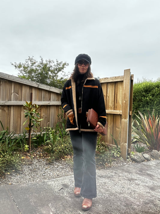 Black fleece 70style jacket