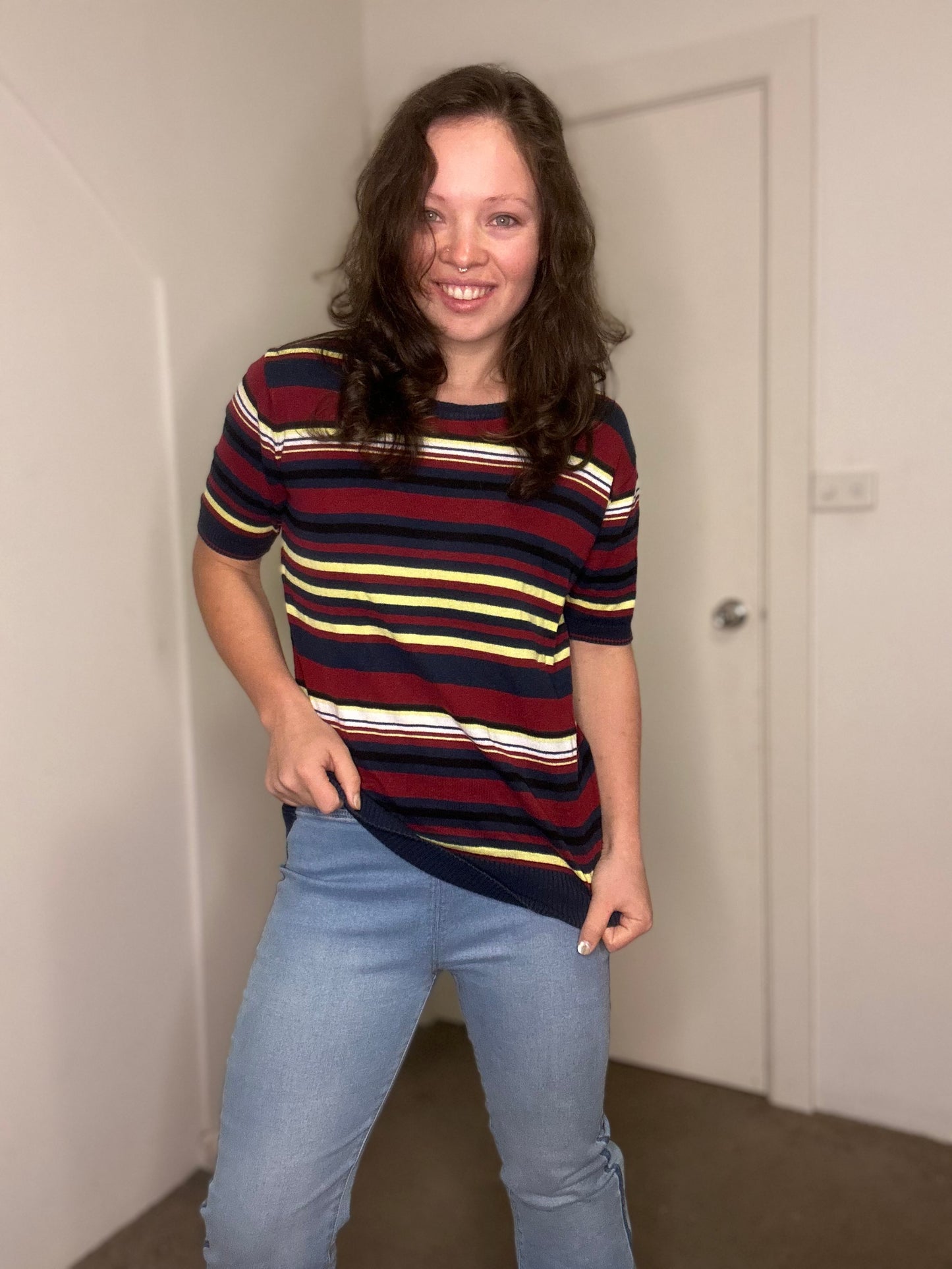 Striped winter T-shirt