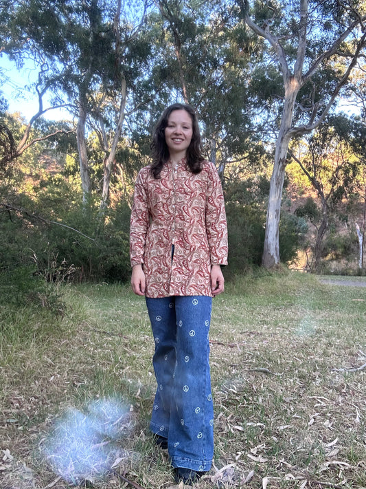 Beatles paisley 70s style shirt