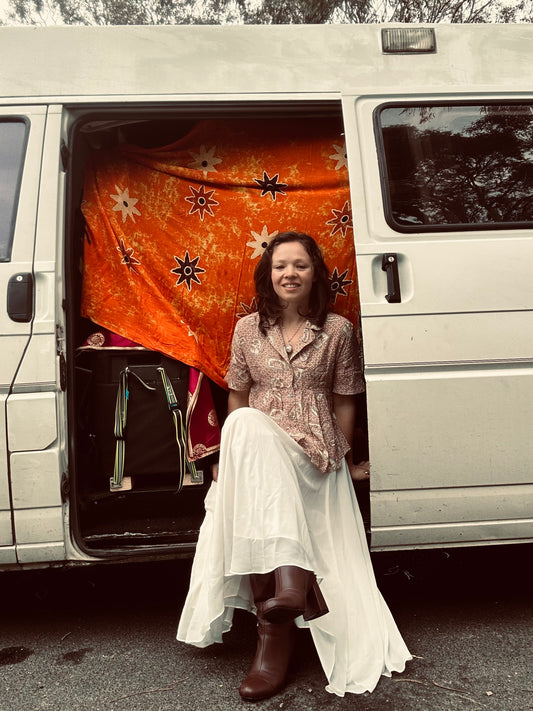 Vintage Shell Button Shirt