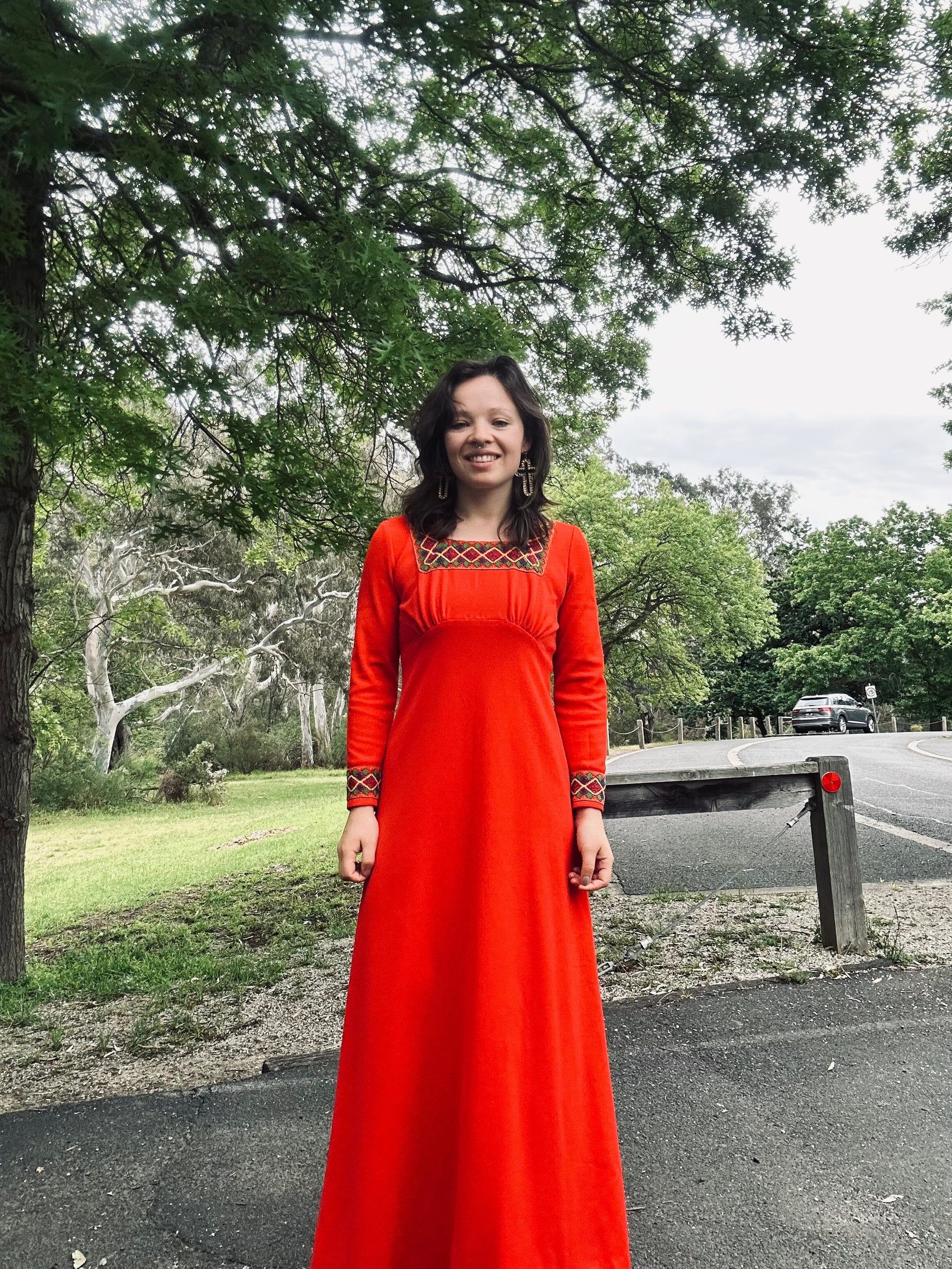 1970s red dress 1970s Red Sequin dress