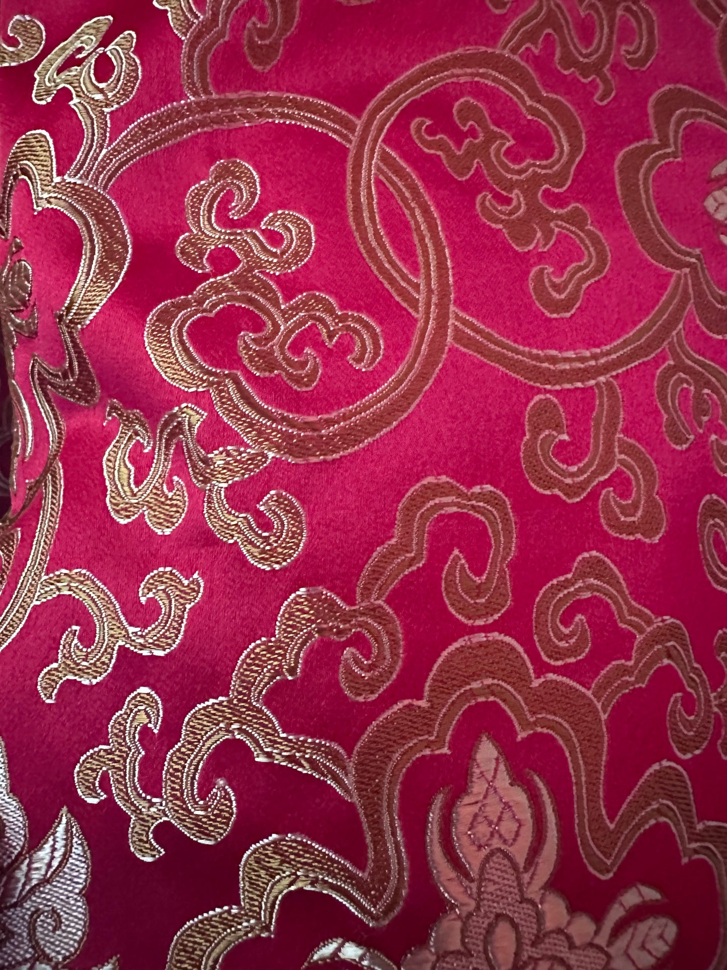 Red & Gold Silk Asian-Style Jacket