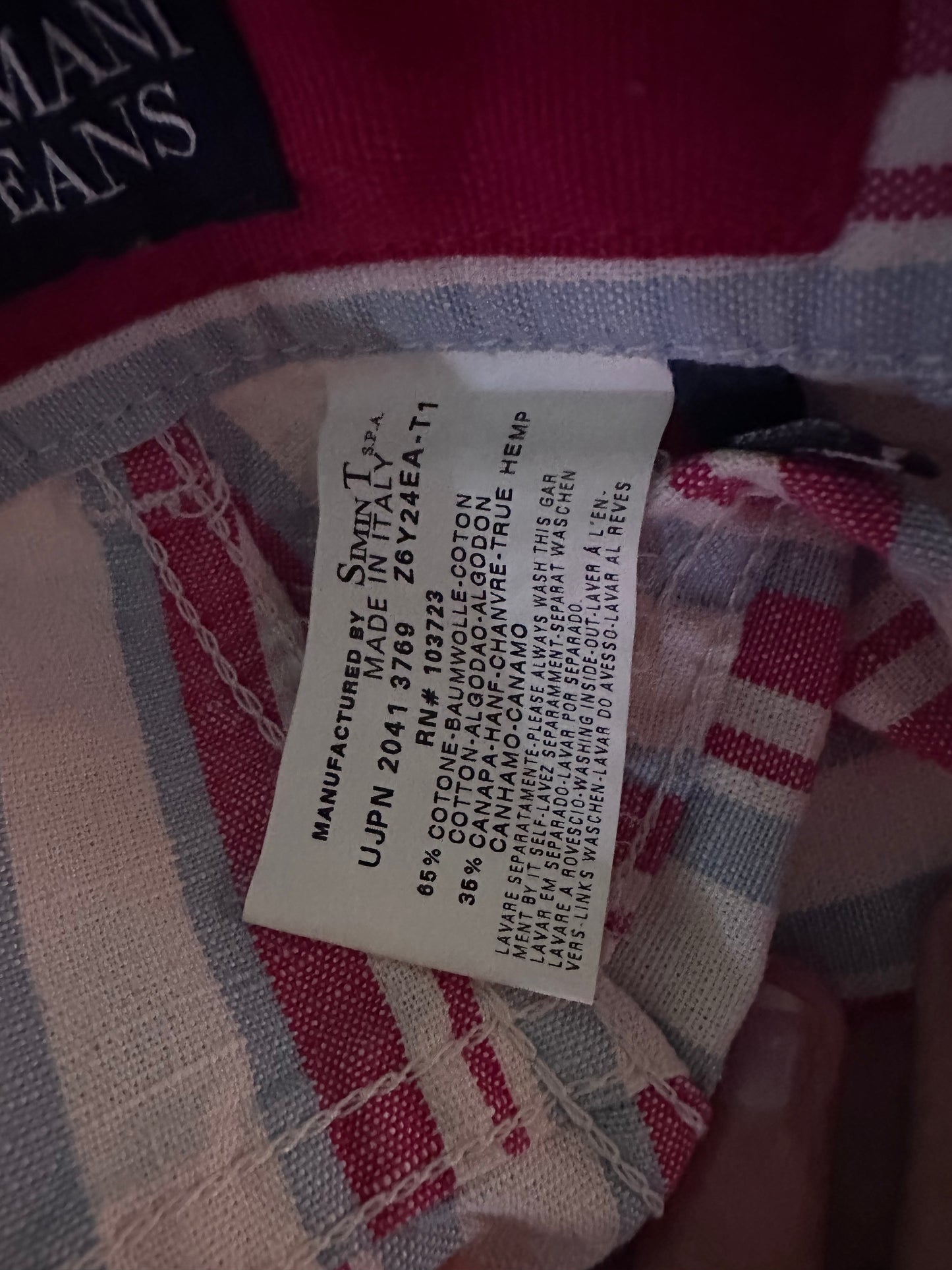 Italian Red striped Flare Jeans