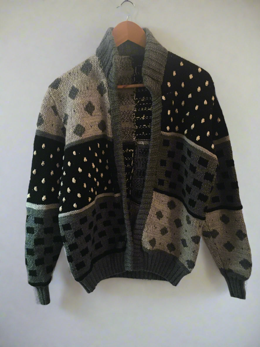50 shades of black and grey cardigan