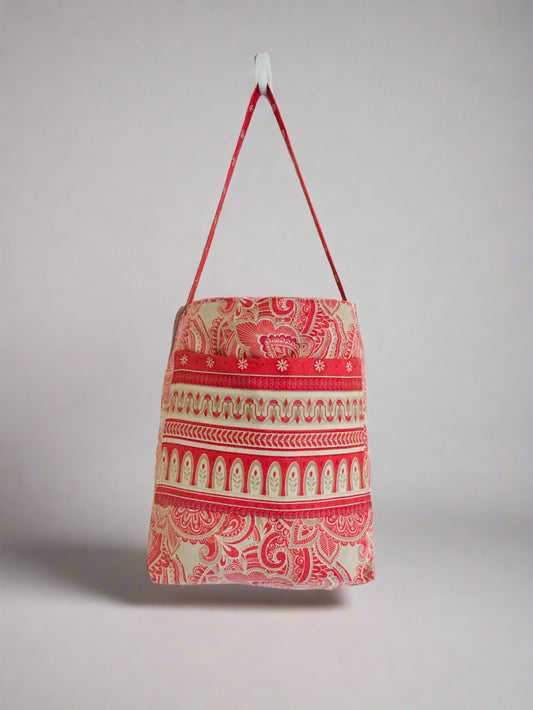 Rose Pink Boho Tote Bag
