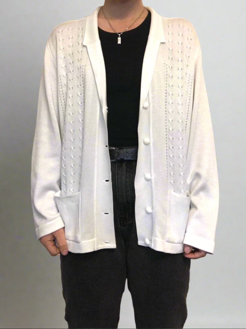 White knitted Vintage Cardigan
