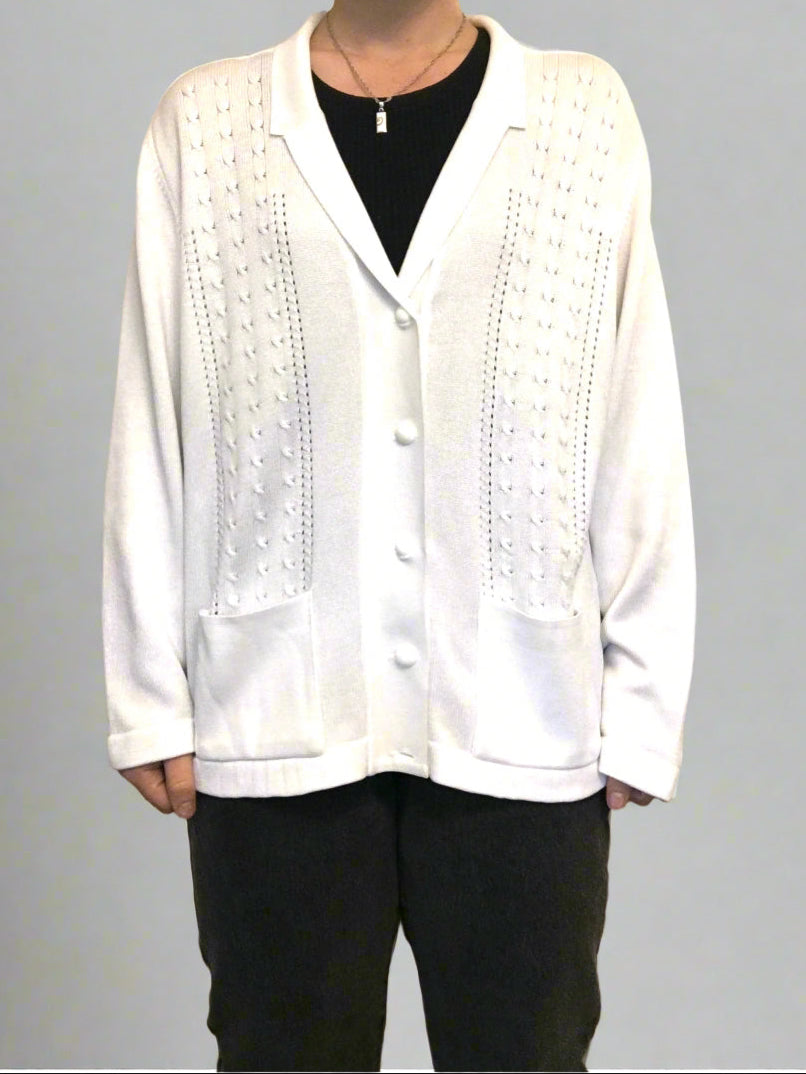 White knitted Vintage Cardigan