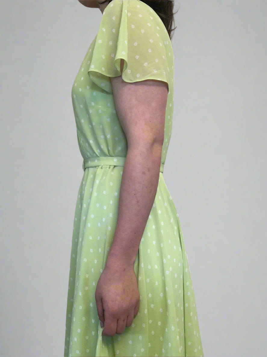 Laura Ashley 50s lime green dress