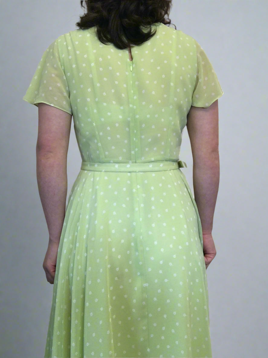 Laura Ashley 50s lime green dress
