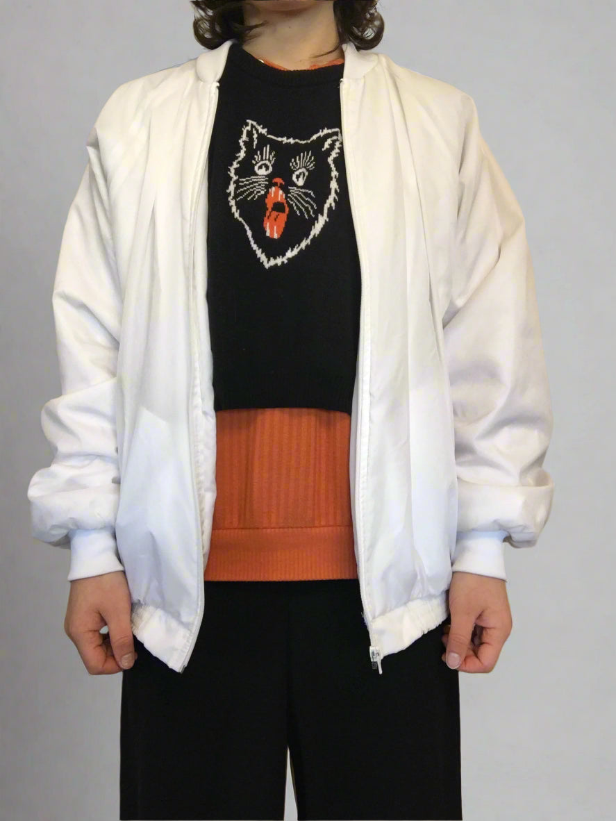White Vintage (80s) Bomber Jacket
