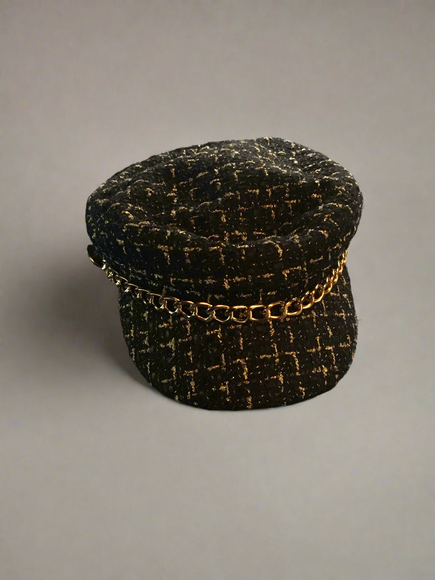 Black and Gold Train Drivers Hat