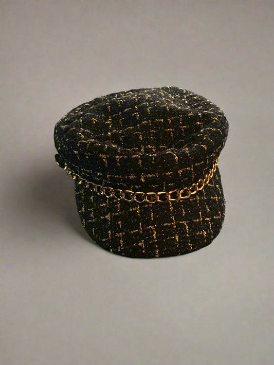 Black and Gold Train Drivers Hat