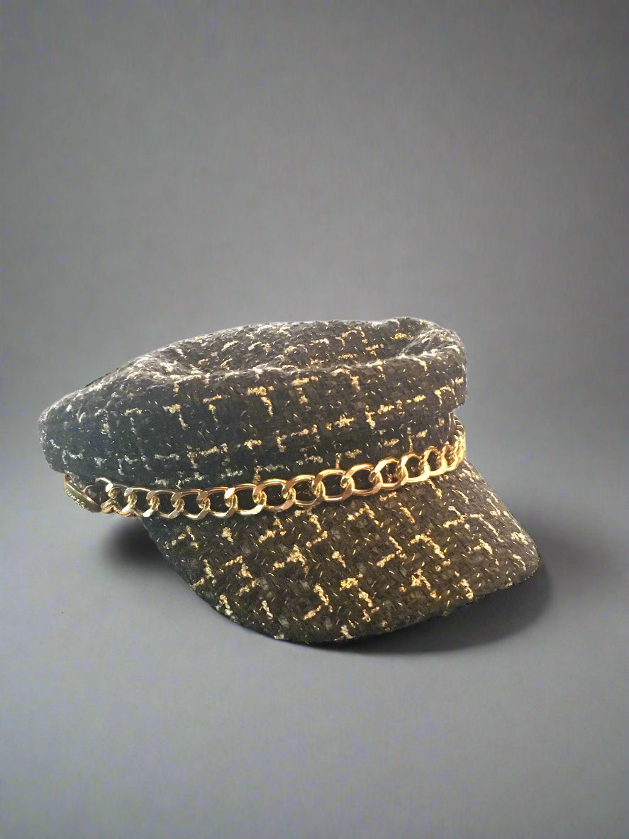 Black and Gold Train Drivers Hat