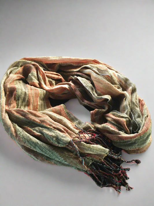 Woven Scarf with Earthy Tones