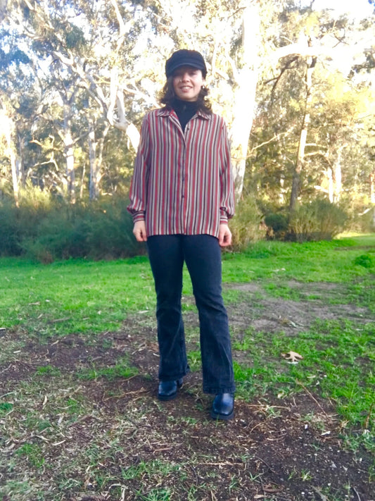 Striped Button-Up Shirt