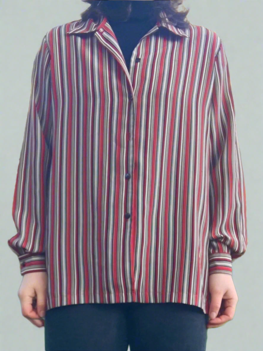 Striped Button-Up Shirt