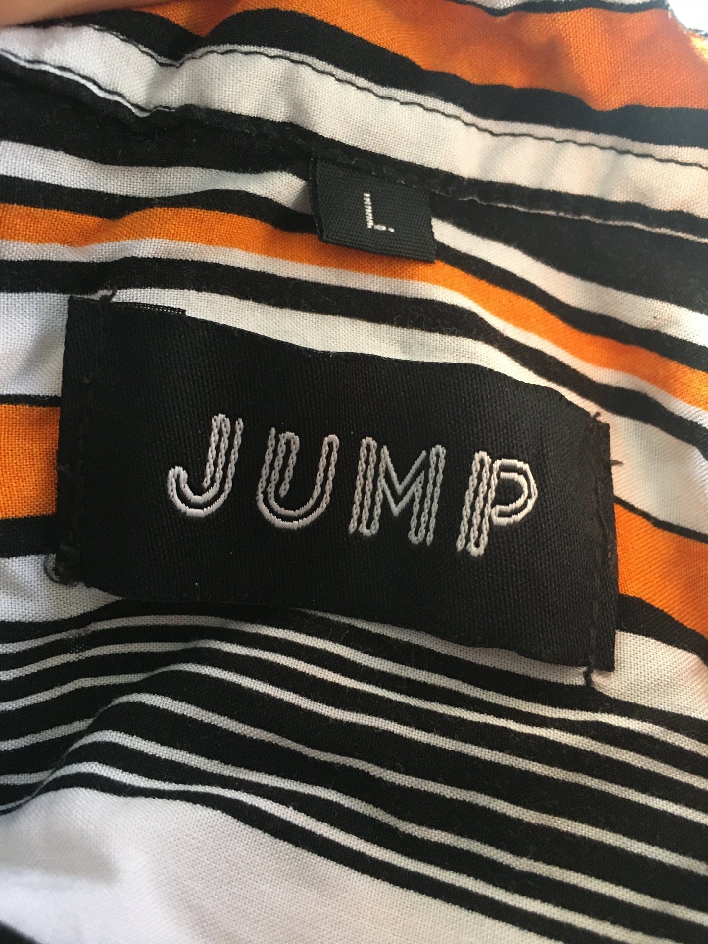 Yellow, Black and White Striped Shirt