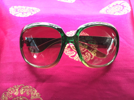 Green 70s Style sunglasses