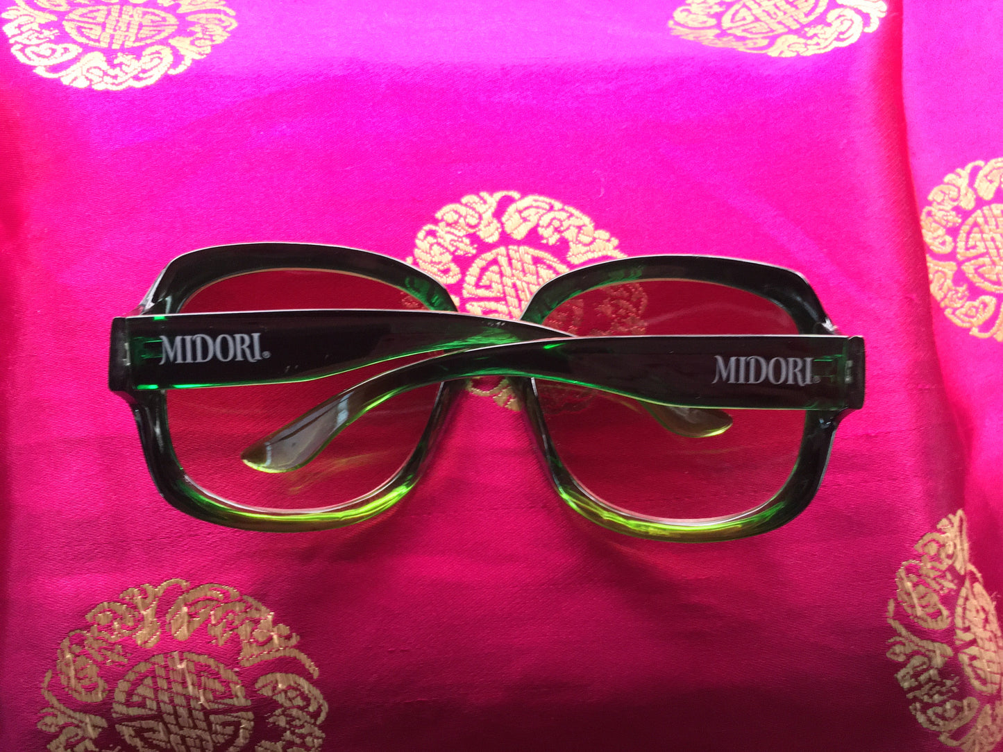 Green 70s Style sunglasses