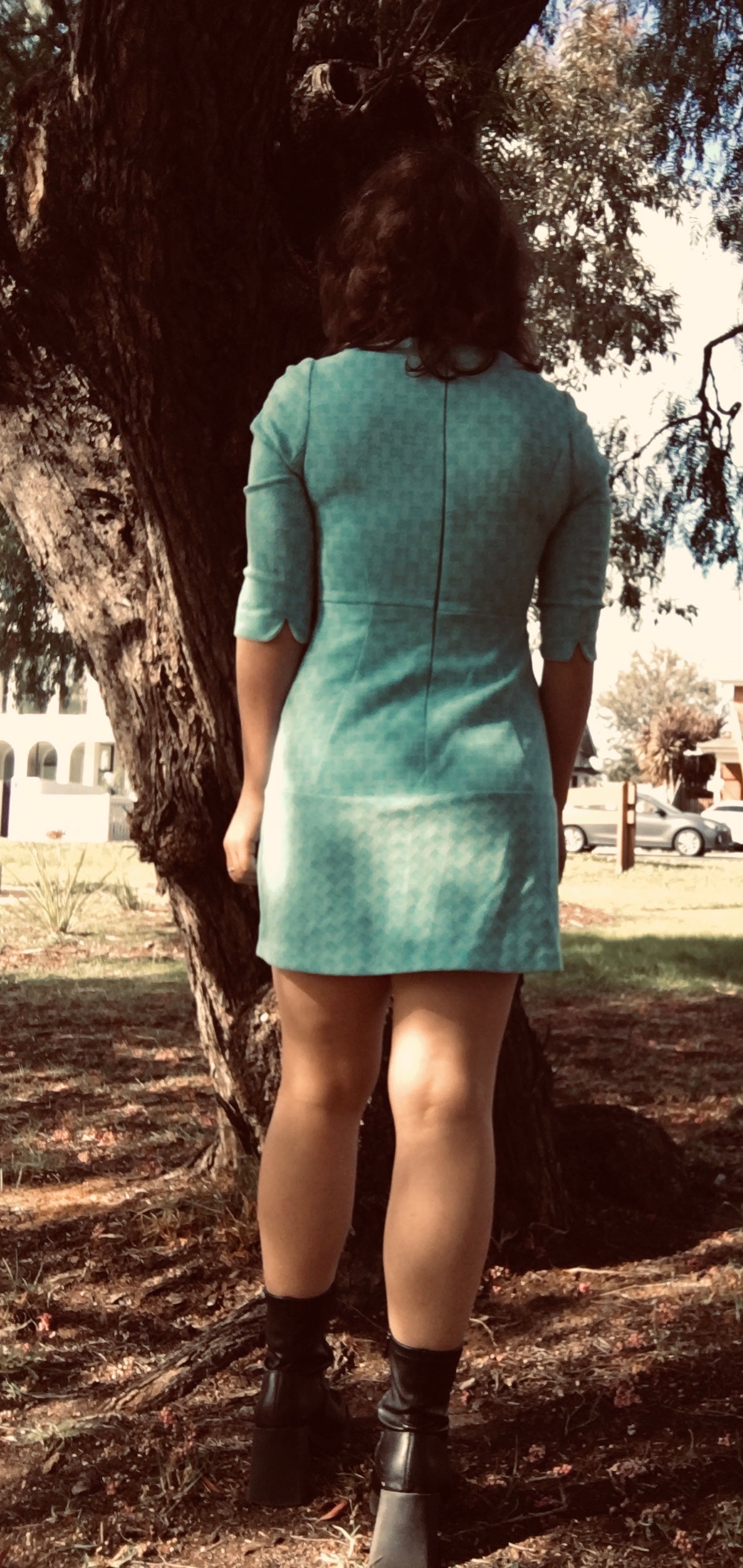 Turquoise 60s Mini Dress