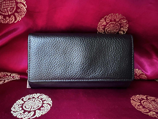 Black Leather 90s Wallet