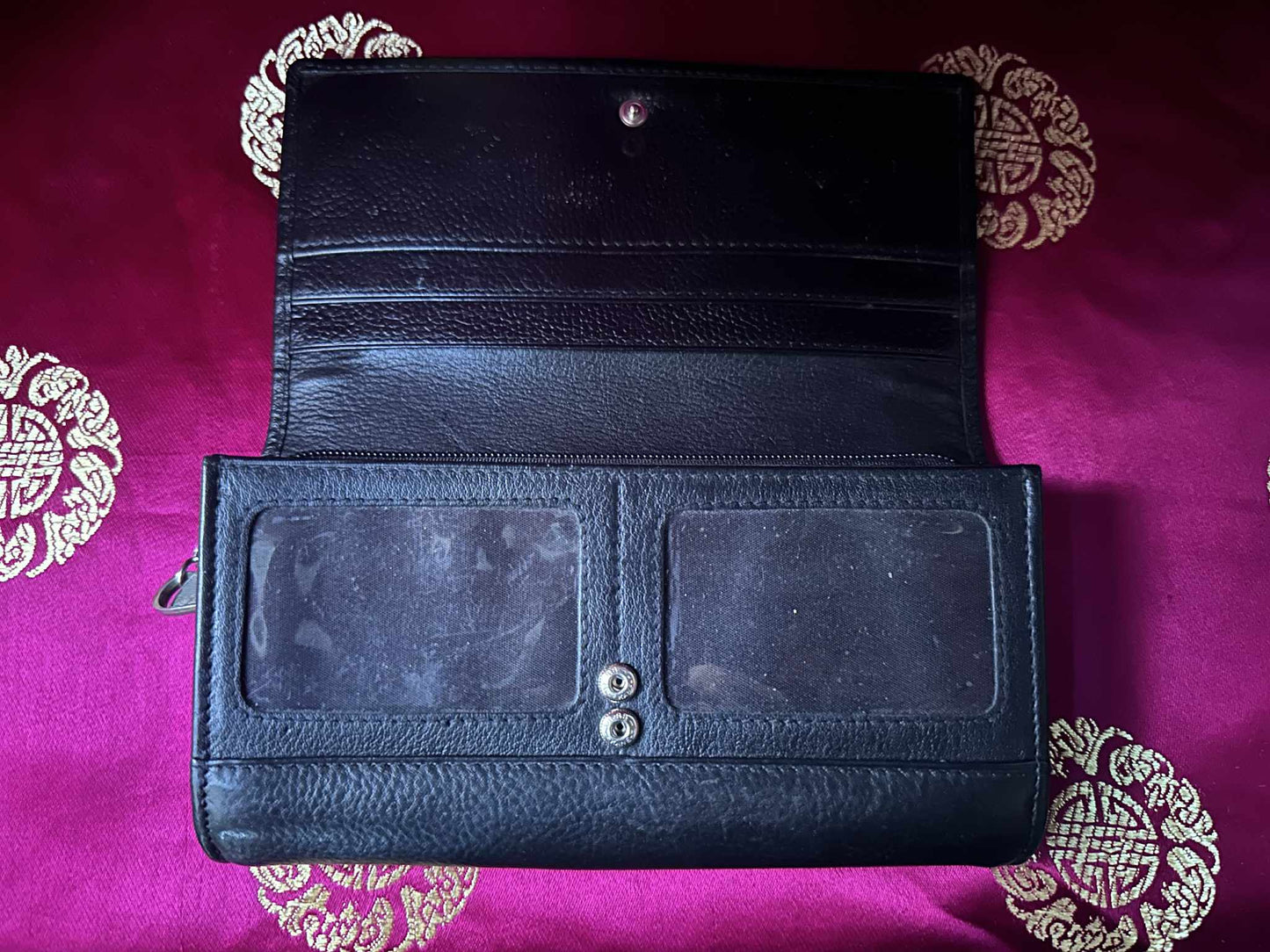 Black Leather 90s Wallet