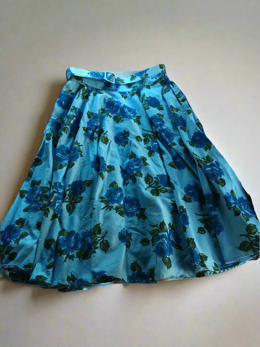 Blue Floral 50s skirt
