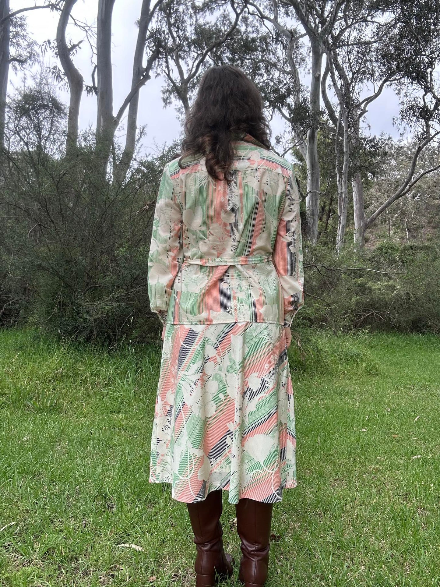 1970s blouse and skirt Set