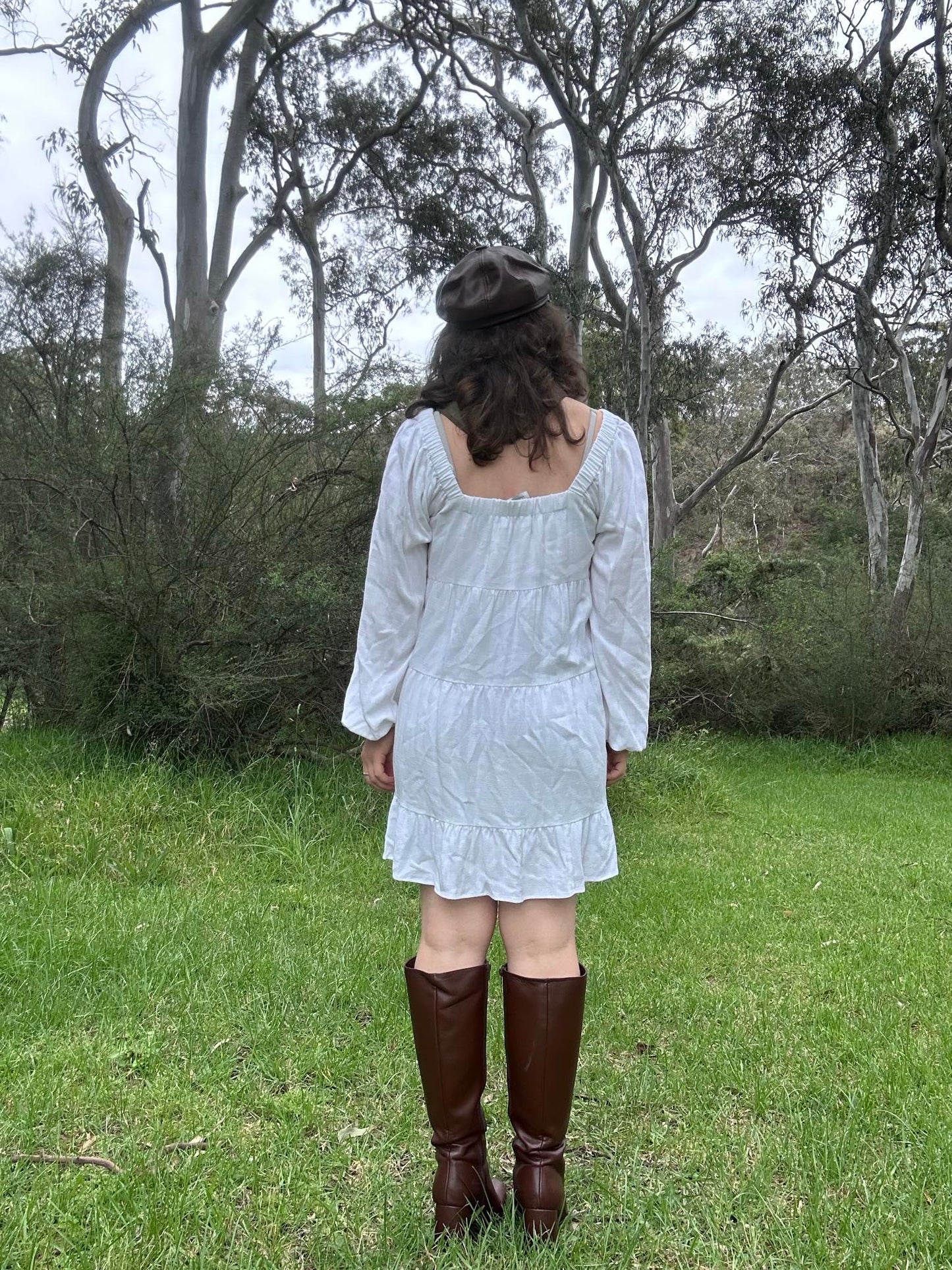 White long sleeve summer dress